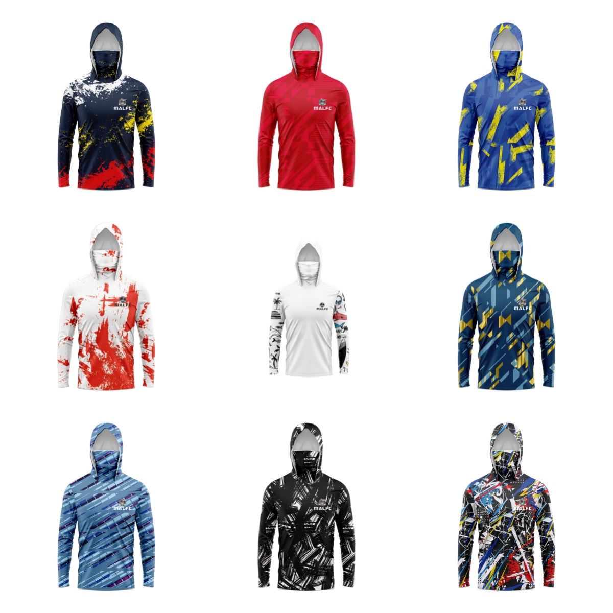 Fishing Rain Suit - MALFC Men Hood Fishing Shirt long