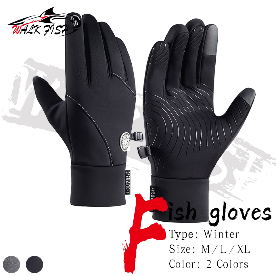 Fishing Gloves - WALK FISH Winter Anti-slip Fishing Gloves