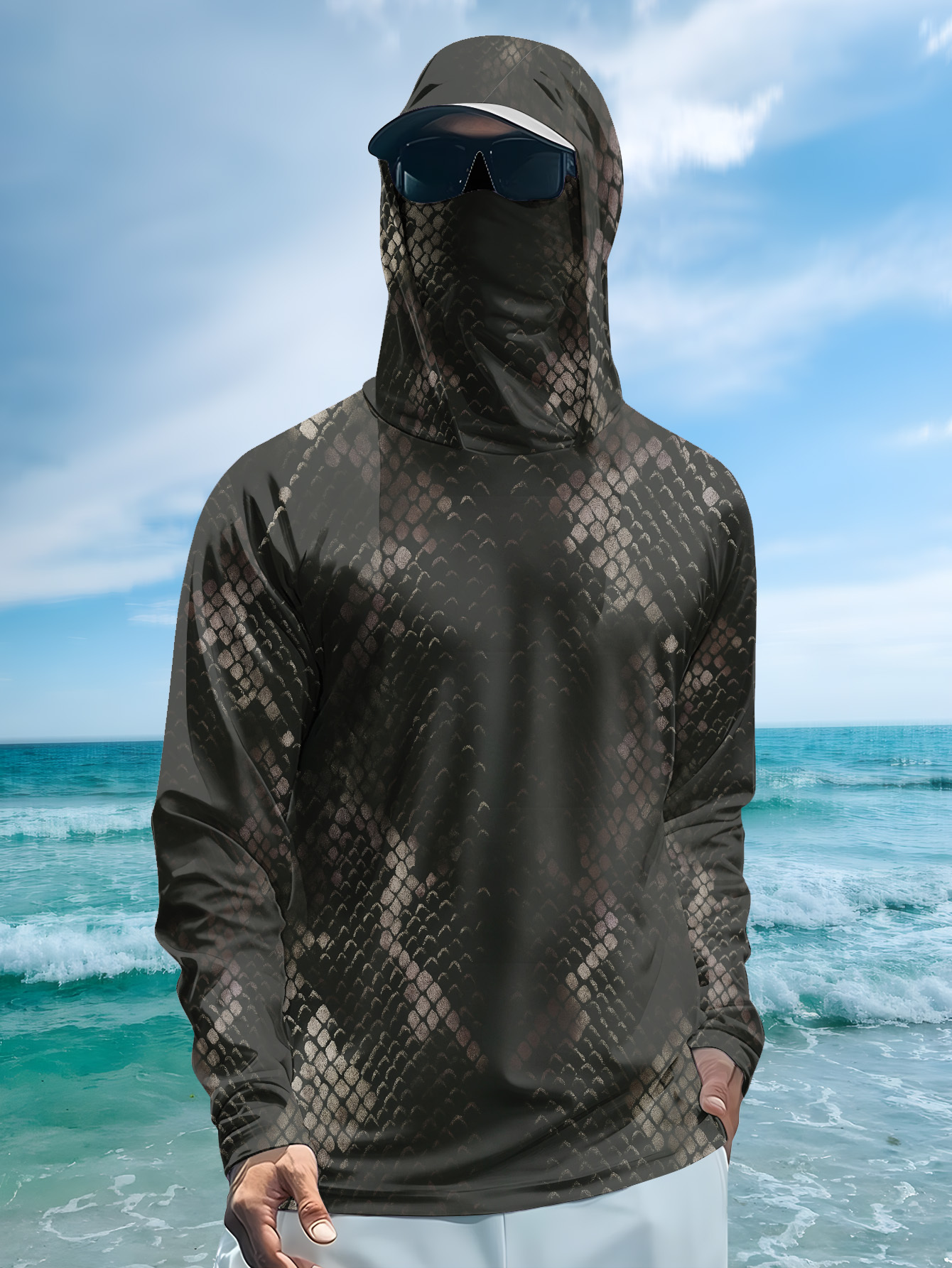 Men's Fishing Hooded Long-Slee - огляд і ціна Fishing Shirt Uv Protection