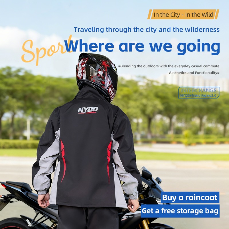Motorcycle Raincoat Suit Men U - огляд і ціна Fishing Jacket Waterproof