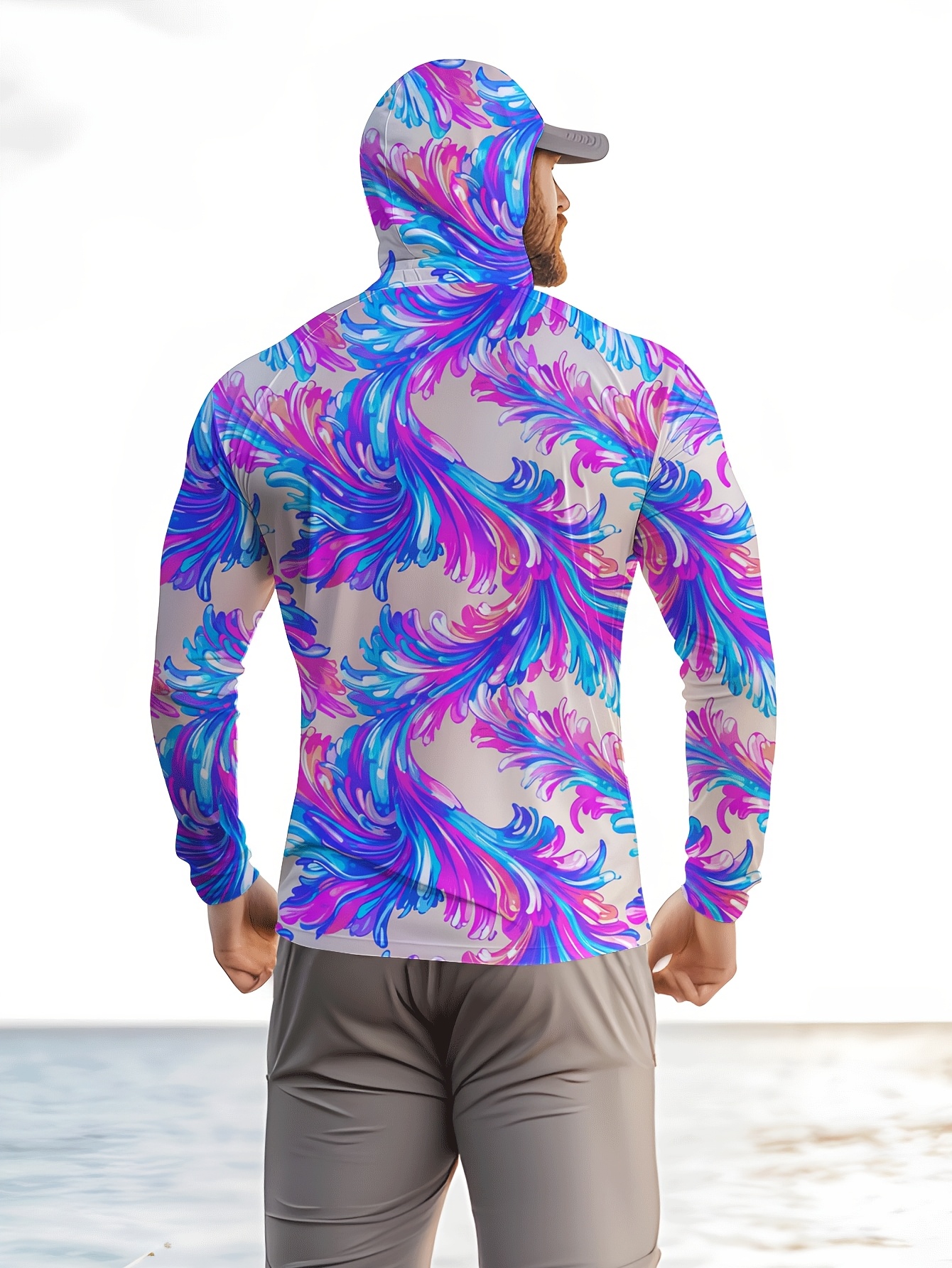 Men Hood Fishing Shirt long sl - огляд і ціна Fishing Shirt Uv Protection