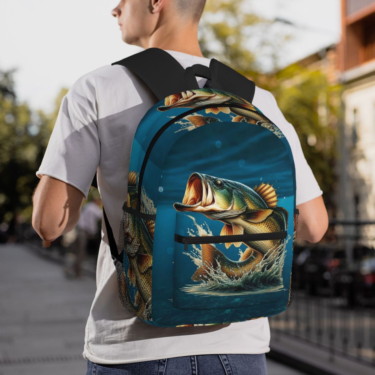 Fishing Bass Fish Design Backp - огляд і ціна Fishing Backpack