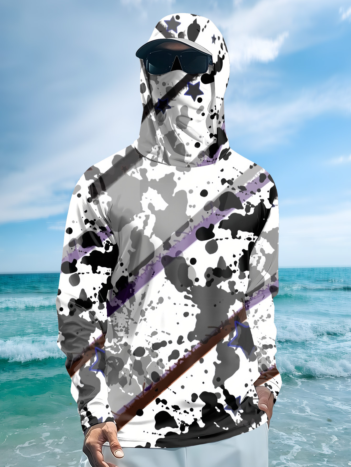 Men Hood Fishing Shirt long sl - огляд і ціна Fishing Shirt Uv Protection